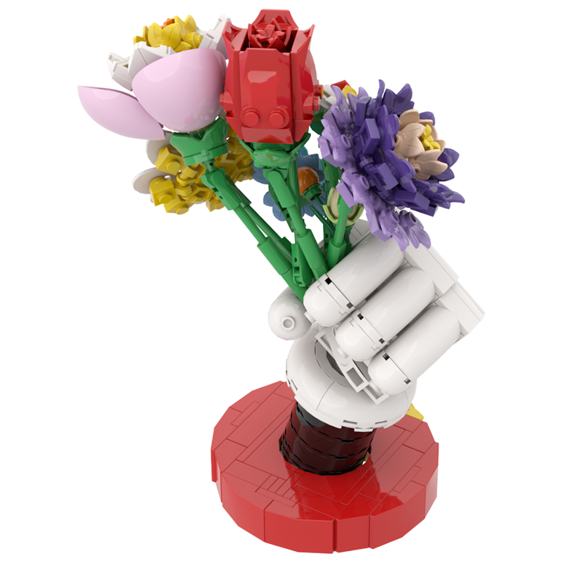 DIY Lego-like Flower Arrangement Blocks