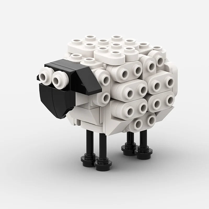 Creative sheep toy building blocks for kids educational animal model