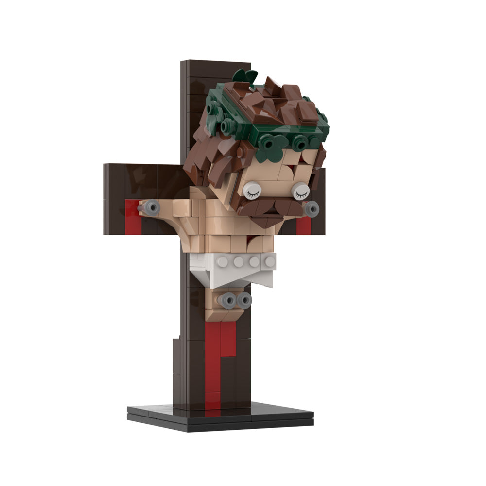 Jesus Cross figure DIY building kit for home décor and religious art