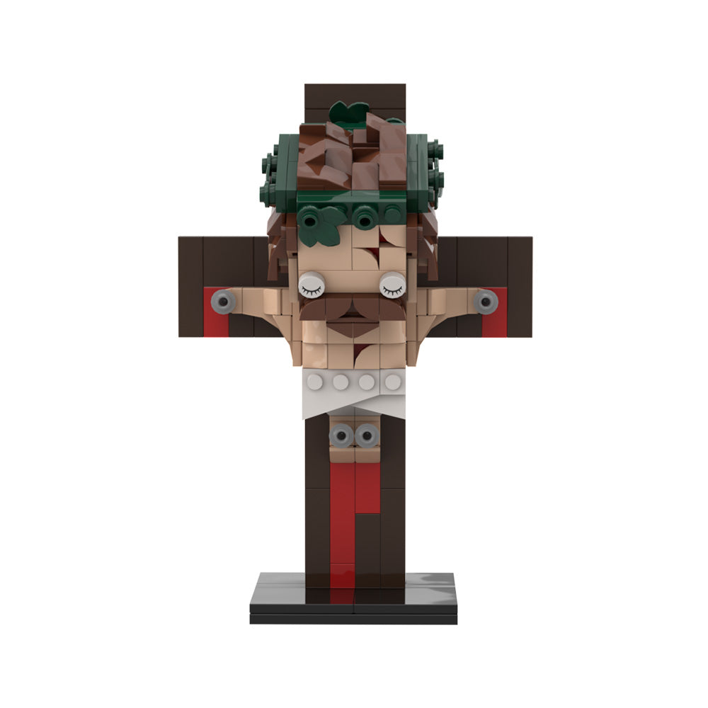 Religious MOC building blocks kit for 3D Jesus Cross figure model