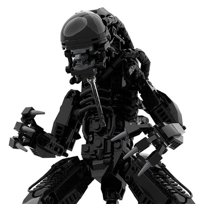 New MOC Alienes Drooling Monster Action Figure Building Blocks DIY Bricks Xenomorph Parasitoid Toys Gifts for Kid Adul - compatible brick display model image 11