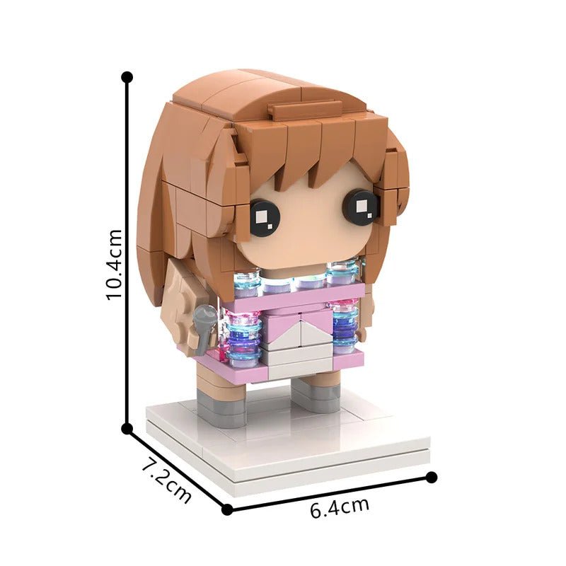 MOC Singer Stage Building Blocks Set, Concert Scene Modular Model Bricks, Pop Star Doll Compatible DIY Toys Gift for Fans