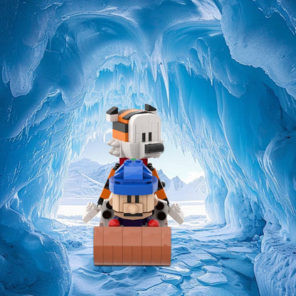 MOC Building Blocks Calvin and Hobbes Model Set – Sleigh and Tiger Animation Doll, Christmas Gift for Kids - compatible brick display model image 11