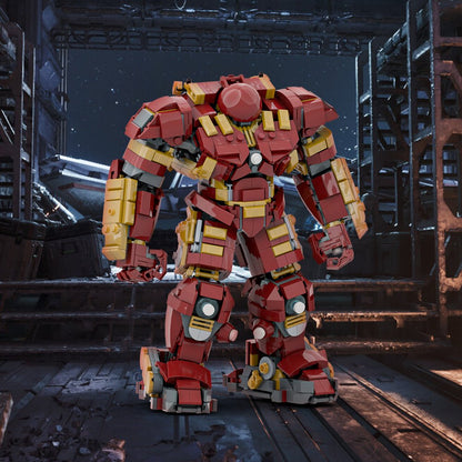 MOC Hulkbuster Mecha Building Blocks Set – Giant Robot Armor Battle Toy for Kids & Adults - compatible brick display model image 11