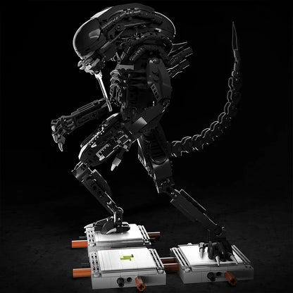 New MOC Alienes Drooling Monster Action Figure Building Blocks DIY Bricks Xenomorph Parasitoid Toys Gifts for Kid Adul - compatible brick display model image 13