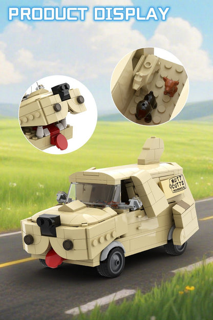 Retro Cartoon Dog Van Building Block Set – 292 Piece Vintage Adventure Vehicle Model - compatible brick display model image 12