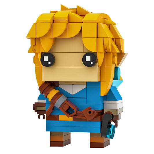 Building Block Figure Toy - Yellow Hair Hero Inspired Character Brick Set for Kids and Adults, Creative DIY Construction Kit for Collectors and Play