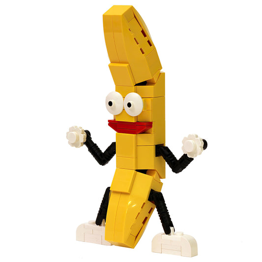 Funny Banana Brick Toy – Creative DIY Building Blocks Cartoon Model, Unique Desk Decor and Gift for Kids & Adults