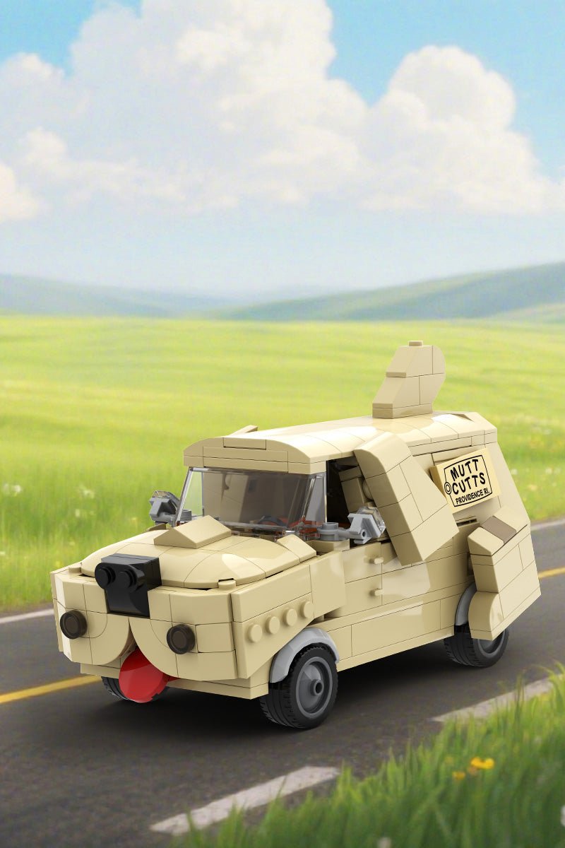 Retro Cartoon Dog Van Building Block Set – 292 Piece Vintage Adventure Vehicle Model - compatible brick display model image 4