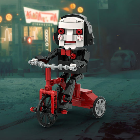 Creepy Vintage Puppet Building Block Set – Halloween Horror Display Model Toy for Collectors