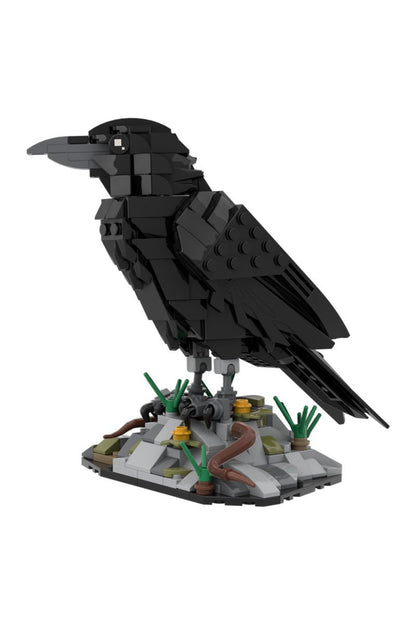 Mystic Raven Building Block Model – 359 Piece Gothic Bird Display Set for Dark Decor Lovers - compatible brick display model image 8
