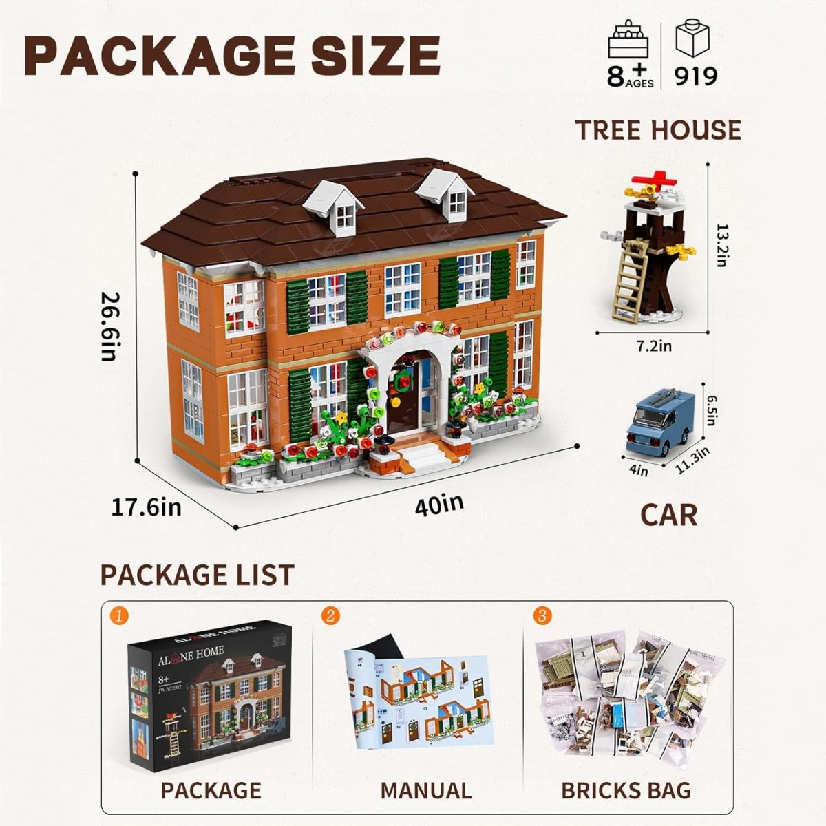 Christmas Family House Building Blocks Set – 1138PCS Holiday Treehouse Scene with Furniture, Creative STEM Construction Toy & Perfect Christmas Gift for Kids and Adults