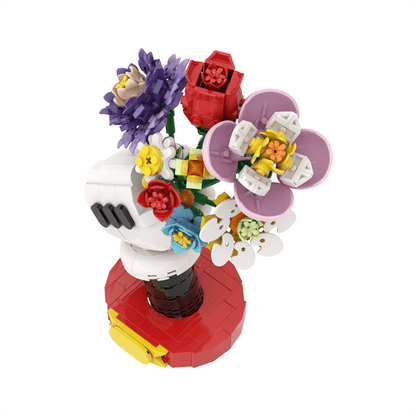 MOC compatible brick Flower Pot
