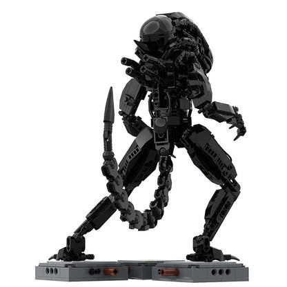 New MOC Alienes Drooling Monster Action Figure Building Blocks DIY Bricks Xenomorph Parasitoid Toys Gifts for Kid Adul - compatible brick display model image 3