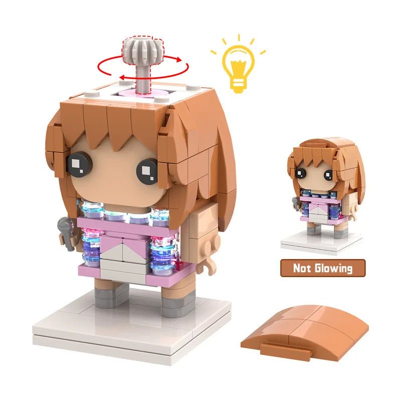 MOC Singer Stage Building Blocks Set, Concert Scene Modular Model Bricks, Pop Star Doll Compatible DIY Toys Gift for Fans