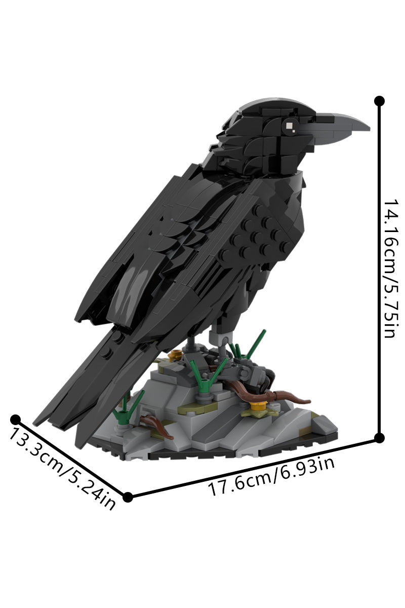 Mystic Raven Building Block Model – 359 Piece Gothic Bird Display Set for Dark Decor Lovers - compatible brick display model image 3