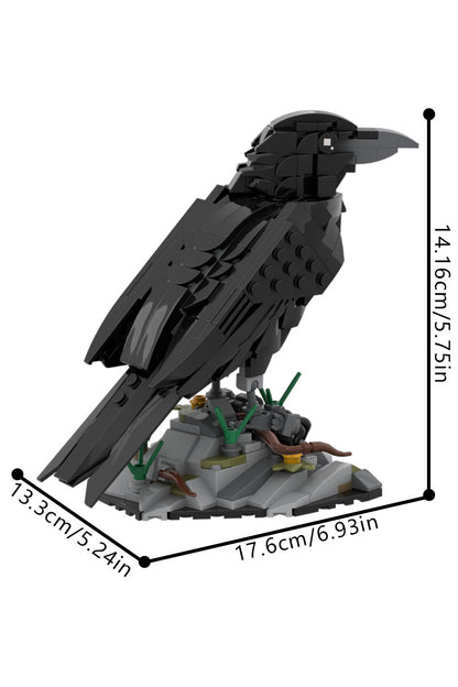 Mystic Raven Building Block Model – 359 Piece Gothic Bird Display Set for Dark Decor Lovers - compatible brick display model image 3