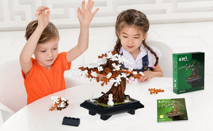 Bonsai Tree Building Set, Four Seasons Bonsai Tree Building Blocks 4 in 1, Christmas Day Gift DIY Artificial Bonsai Tr - compatible brick display model image 11