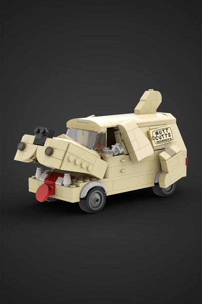 Retro Cartoon Dog Van Building Block Set – 292 Piece Vintage Adventure Vehicle Model - compatible brick display model image 7