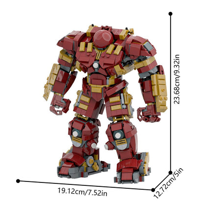 MOC Hulkbuster Mecha Building Blocks Set – Giant Robot Armor Battle Toy for Kids & Adults - compatible brick display model image 7