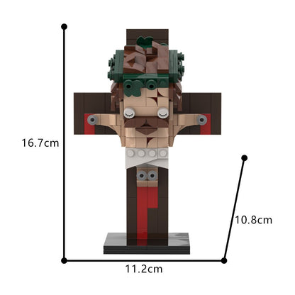 MOC Building Blocks 3D Jesus Cross Figure – Religious DIY Craft Model for Home Decoration - compatible brick display model image 9
