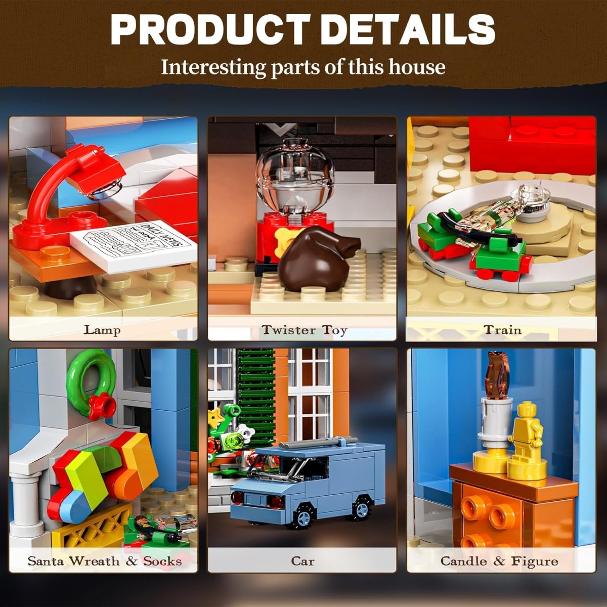 Christmas Family House Building Blocks Set – 1138PCS Holiday Treehouse Scene with Furniture, Creative STEM Construction Toy & Perfect Christmas Gift for Kids and Adults