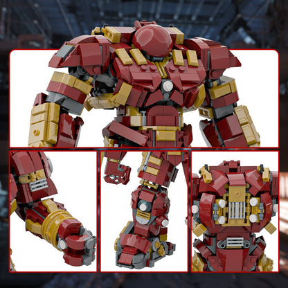 MOC Hulkbuster Mecha Building Blocks Set – Giant Robot Armor Battle Toy for Kids & Adults - compatible brick display model image 9