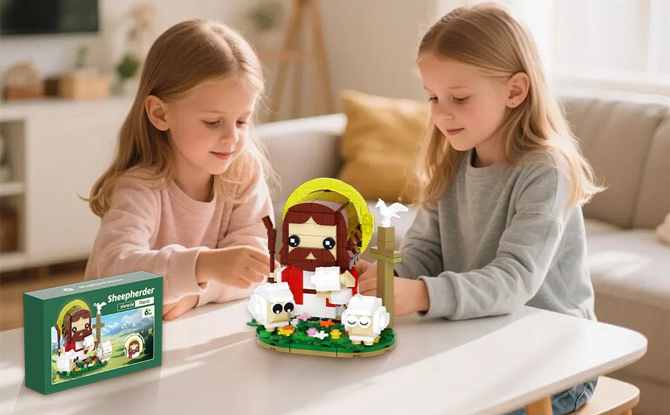 Jesus Christ Building Blocks Set – 287PCS Christian Shepherd Scene with Cross, Religious STEM Toy & Perfect Christmas Gift for Kids and Adults