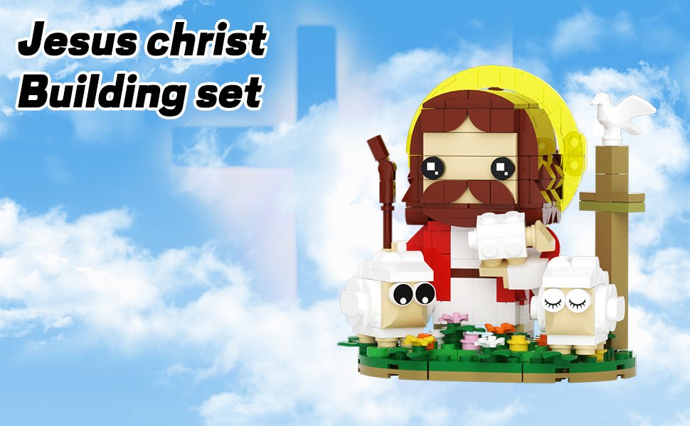 Jesus Christ Building Blocks Set – 287PCS Christian Shepherd Scene with Cross, Religious STEM Toy & Perfect Christmas Gift for Kids and Adults