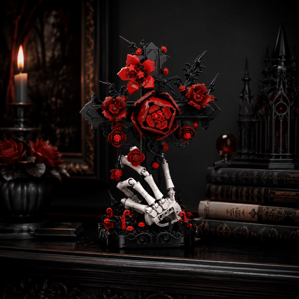 Gothic decorative cross building set for dark decor