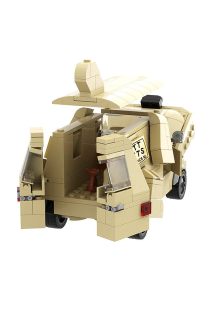 Retro Cartoon Dog Van Building Block Set – 292 Piece Vintage Adventure Vehicle Model - compatible brick display model image 3