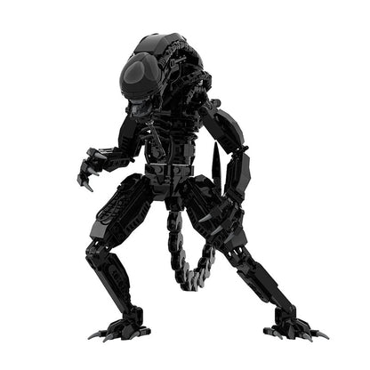 New MOC Alienes Drooling Monster Action Figure Building Blocks DIY Bricks Xenomorph Parasitoid Toys Gifts for Kid Adul - compatible brick display model image 2
