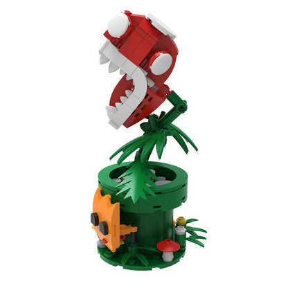 MOC Mini Chomper Flower Building Blocks Kit – Creative Man-Eater Plant Brick Toy, Fun DIY Construction Gift for Kids a - compatible brick display model image 12