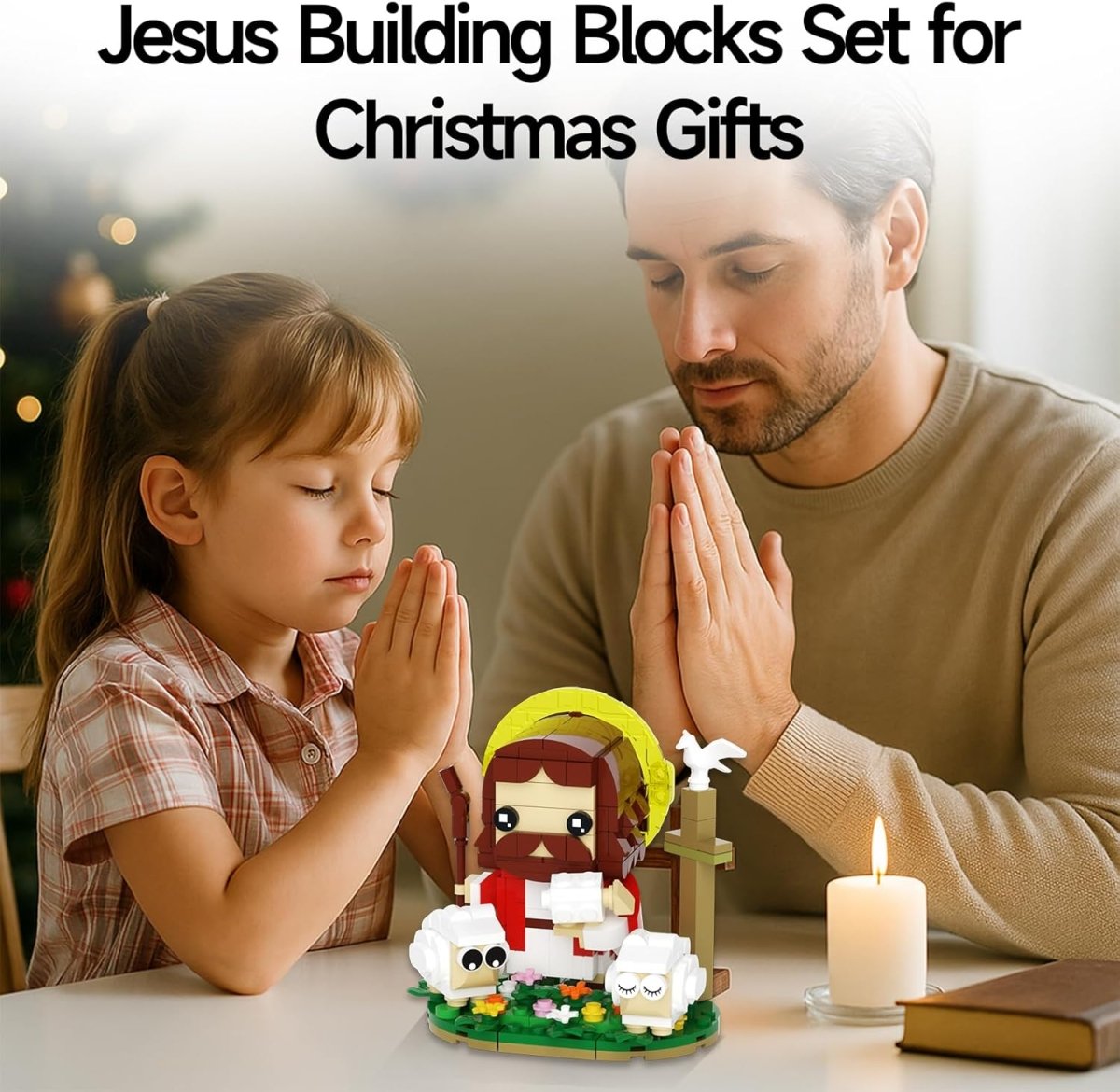 Jesus Christ Building Blocks Set – 287PCS Christian Shepherd Scene with Cross, Religious STEM Toy & Perfect Christmas Gift for Kids and Adults