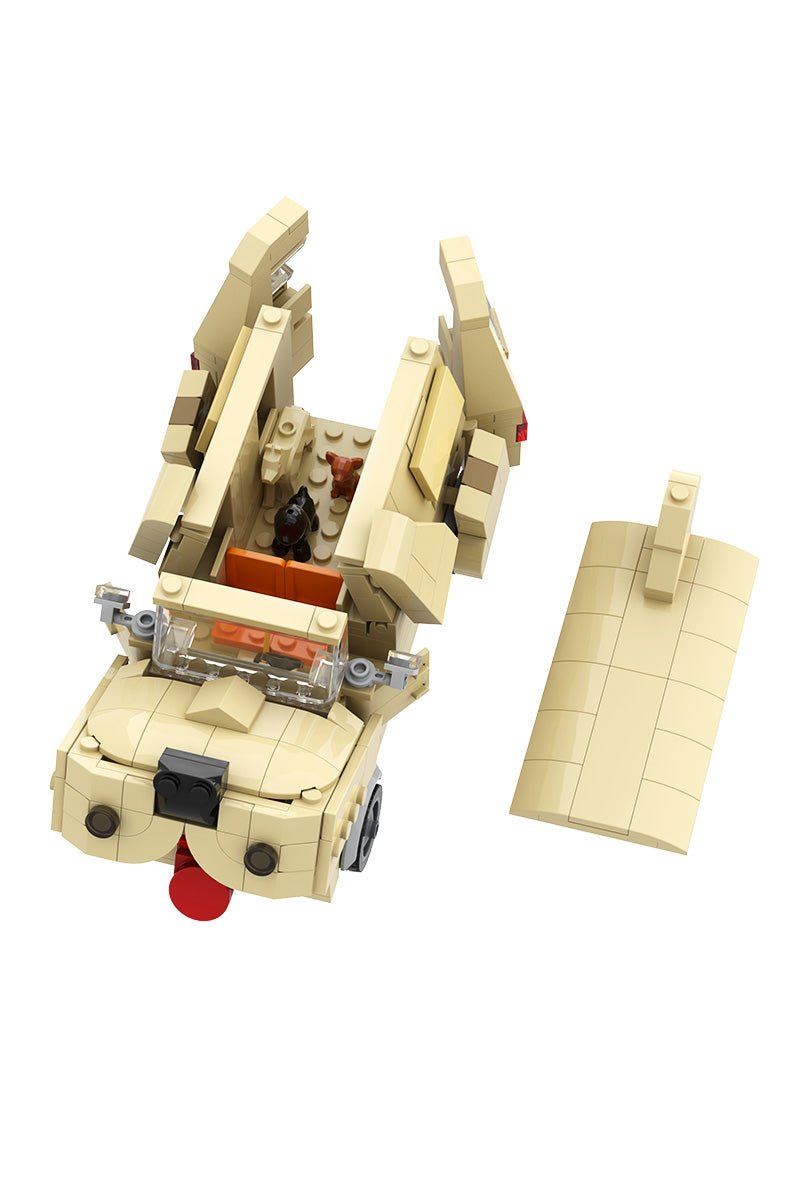 Retro Cartoon Dog Van Building Block Set – 292 Piece Vintage Adventure Vehicle Model - compatible brick display model image 6