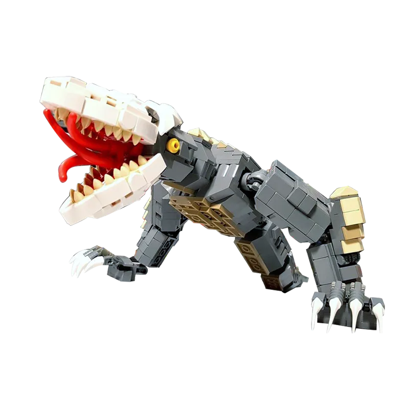 Godzilla Kaiju Skull Crawler MOC set compatible with major brick brands for children and adults