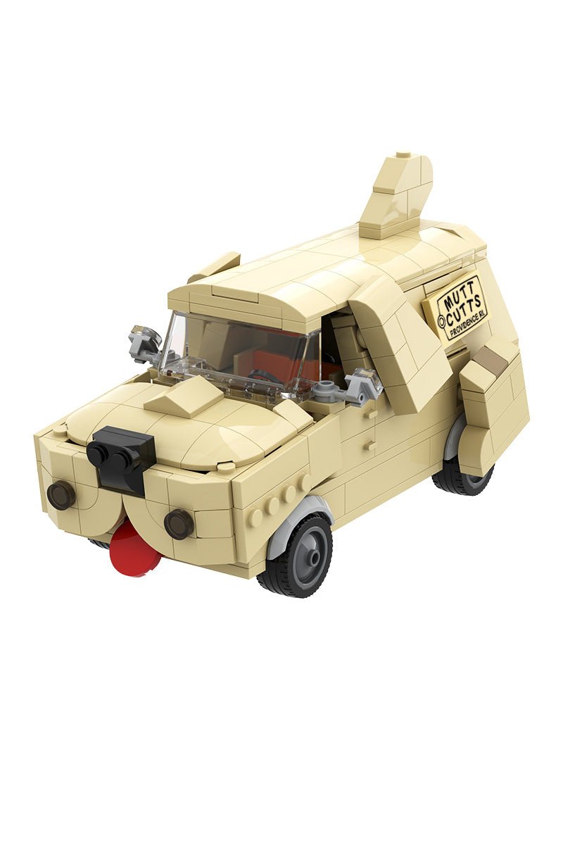 Retro Cartoon Dog Van Building Block Set – 292 Piece Vintage Adventure Vehicle Model - compatible brick display model image 8