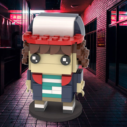 compatible brick Educational Toys Stranger Things MOC guitar scene with Eddie Munson and Eleven figure