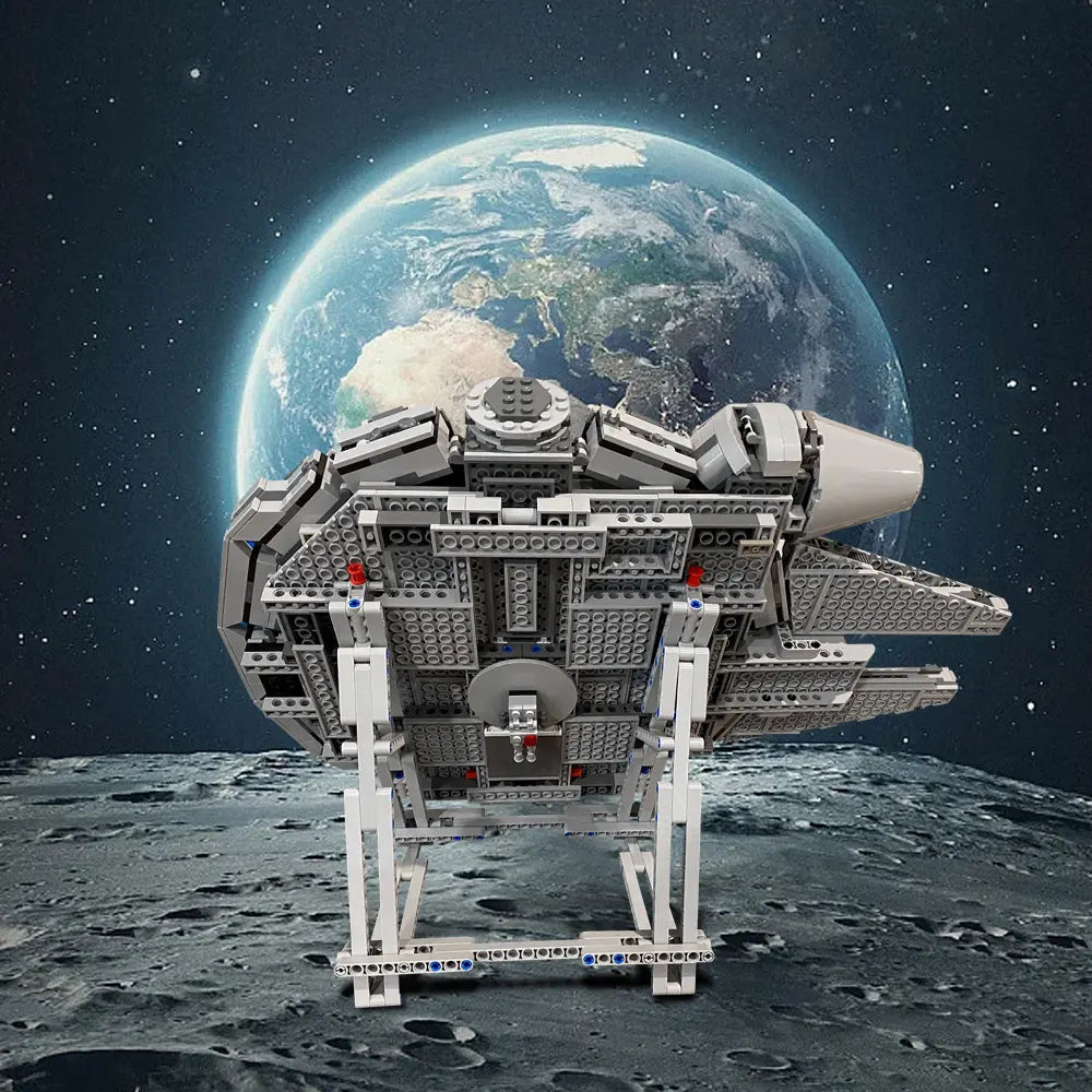 lego millennium falcon 75257 stand moc building blocks