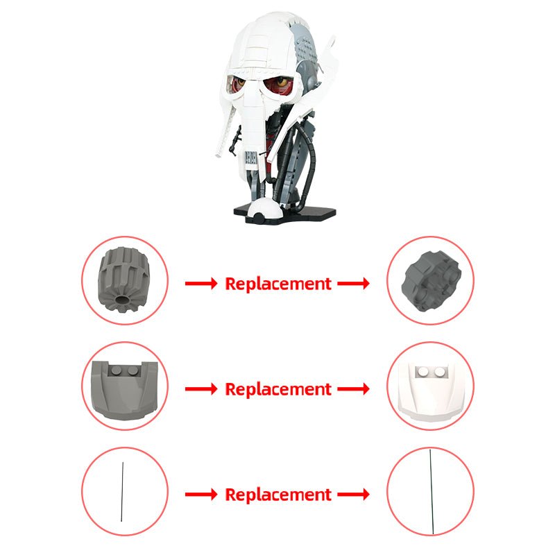 General Grievous Helmet Compatible with Lego
