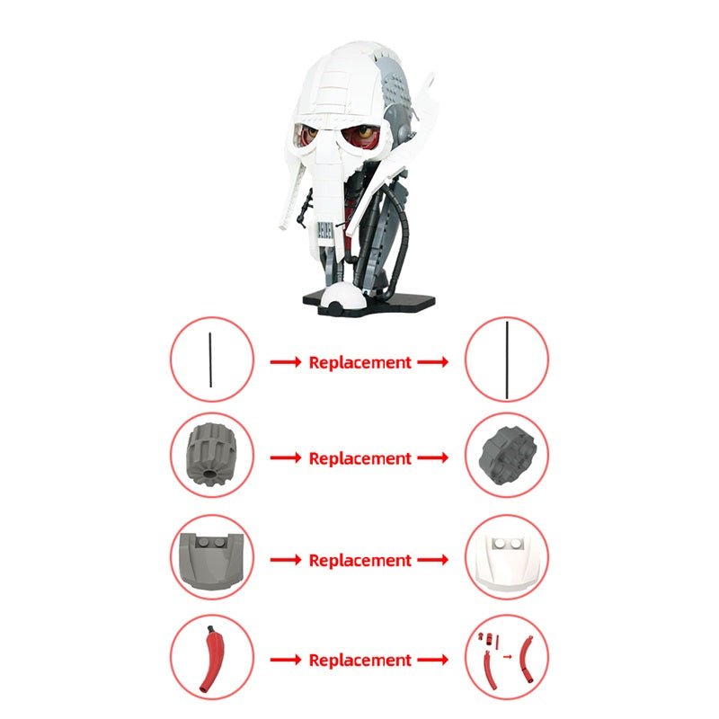 General Grievous Helmet Compatible with Lego