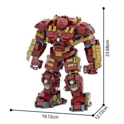 Superhero building block toy, MOC Hulkbuster robot armor set for kids and adults